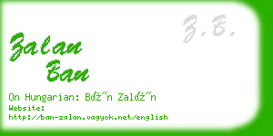 zalan ban business card